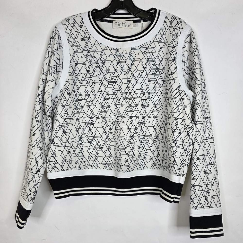 Co + Co By  Coco Rocha  abstract print Jersey knit  Pull over
